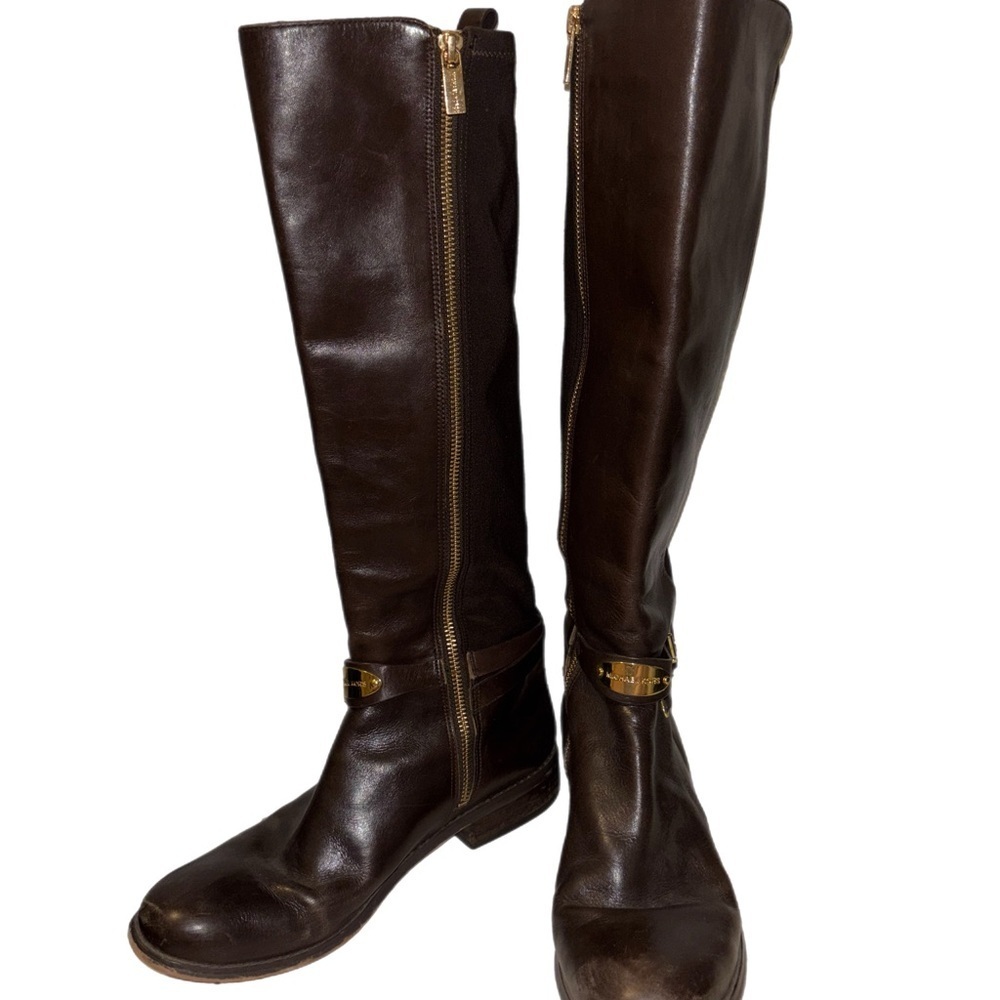 Michael Kors Dark Brown Over the Knee Boots - Picture 3 of 15